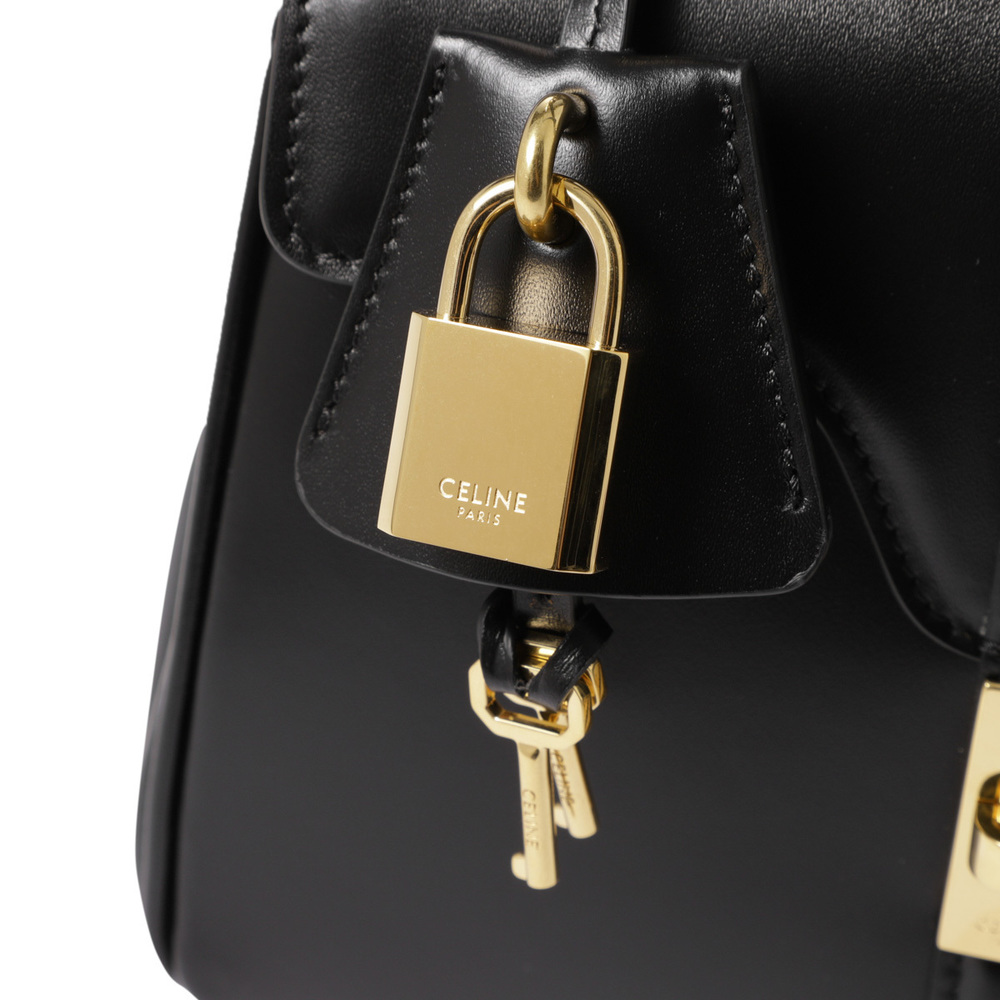 Celine Calfskin Handbag Mini Saise Black - Picture 9 of 10